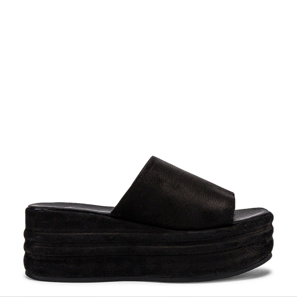 Free People Harbor Platform Sandal in Black